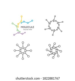 Molecule icon illustration vector design