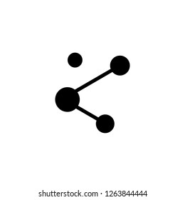 Molecule icon isolated. Atom or ion symbol.