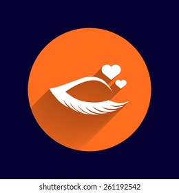 Molecule Icon isolated glossy illustration shiny atom.