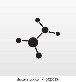 Molecule icon isolated on background. Modern flat pictogram, business, marketing, internet concept. Trendy Simple vector symbol for web site design or button to mobile app. Logo illustration.