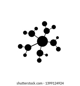molecule icon isolated on white background