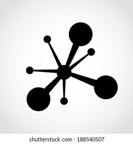 Molecule Icon Isolated on White Background
