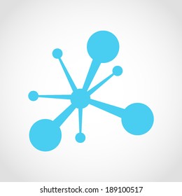 Molecule Icon Isolated on White Background