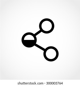 Molecule Icon Isolated on White Background