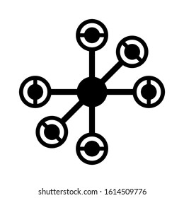 molecule icon isolated sign symbol vector illustration - high quality black style vector icons
