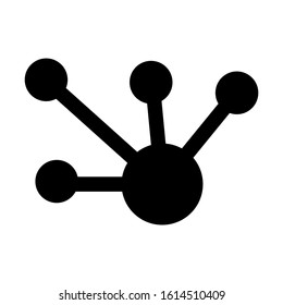 molecule icon isolated sign symbol vector illustration - high quality black style vector icons

