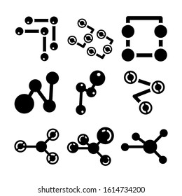 molecule icon isolated sign symbol vector illustration - Collection of high quality black style vector icons
