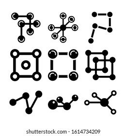 molecule icon isolated sign symbol vector illustration - Collection of high quality black style vector icons
