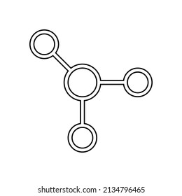 Molecule icon in line style