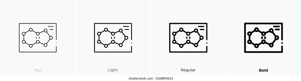 molecule icon. Linear style sign isolated on white background. Vector illustration.