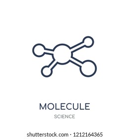 Molecule icon. Molecule linear symbol design from Science collection. Simple outline element vector illustration on white background.