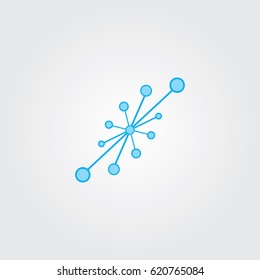 molecule icon to logo education