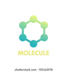 molecule icon, logo element on white