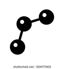 icono de molécula o logotipo símbolo de signo aislado ilustración vectorial - iconos vectoriales de estilo negro de alta calidad
