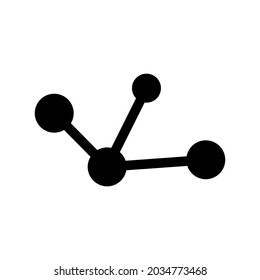 icono de molécula o logotipo símbolo de signo aislado ilustración vectorial - iconos vectoriales de estilo negro de alta calidad
