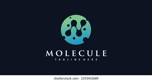 Symbol-Logo von Molecule mit modernem abstraktem Design Premium Vector