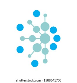 molecule icon logo vector design