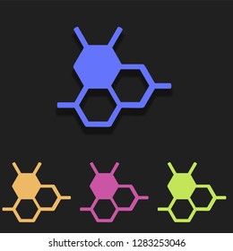 molecule icon in multi color. Simple glyph vector of Medicine set for UI and UX, website or mobile application on white background