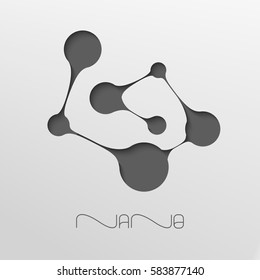 Molecule icon. Nano technology. Science symbol