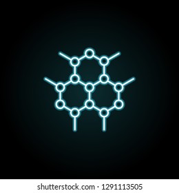 molecule icon in neon style. Simple thin line, outline vector of education icons for UI and UX, website or mobile application