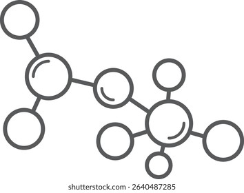 Molecule icon on transparent background. Molecular structure. Molecule connection model