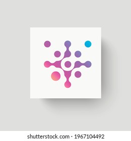 Molecule icon on white background. Vector illustration