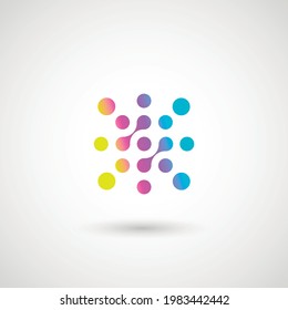 Molecule icon on white background. Vector illustration