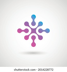 Molecule icon on white background. Vector illustration
