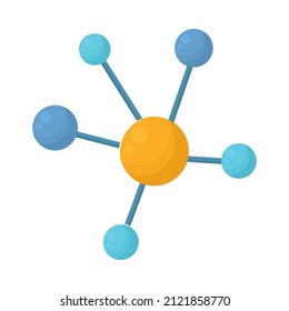 Molekülsymbol auf weißem Hintergrund
