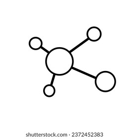 icono de molécula sobre fondo blanco