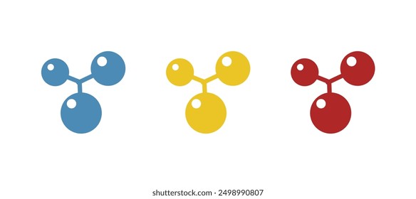 molecule icon on a white background, vector illustration