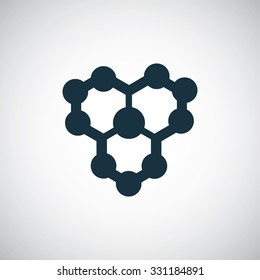molecule icon, on white background
