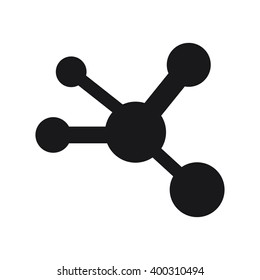 Molecule icon on the white background. 