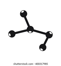 Molecule icon on the white background. 