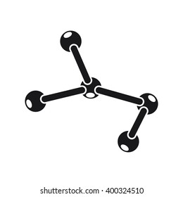 Molecule icon on the white background.