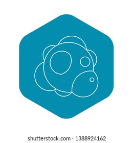 Molecule icon. Outline illustration of molecule vector icon for web