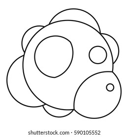 Molecule icon. Outline illustration of molecule vector icon for web