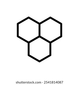 Molecule icon Outline vector for web ui