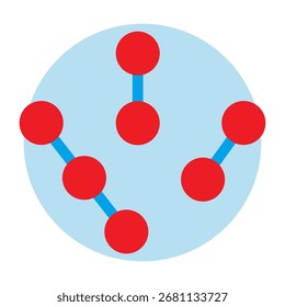 Ciencia de Iconos de Moléculas y Ilustración vectorial de Microbiología