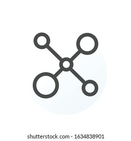 Molecule icon. Science symbol modern, simple, vector, icon for website design, mobile app, ui. Vector Illustration