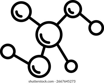 Molecule Icon: Scientific Structure Outline