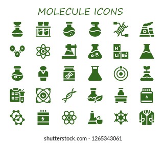  molecule icon set. 30 filled molecule icons. Simple modern icons about  - Flask, Chemical, Dna, Nuclear, Molecule, Atom, Periodic table, Flasks, Science, Chemist, Molecules, Genetic
