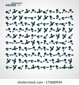 Molecule icon set, abstract vector illustration eps10