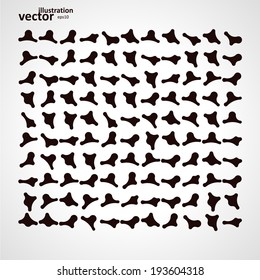 Molecule icon set, abstract vector illustration eps10