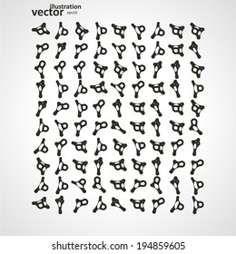 Molecule icon set, abstract vector illustration eps10