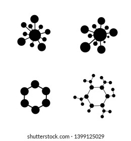 Molecule Icon set isolated on white background