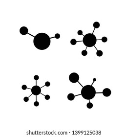Molecule Icon set isolated on white background