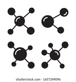 Molecule icon set. Vector graphic illustration. Suitable for website design, logo, app, template, and ui. EPS 10.
