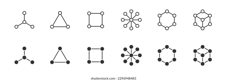 Molecule icon set. Vector illustration.