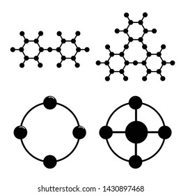 Molecule Icon Set Vector Symbol Illustration